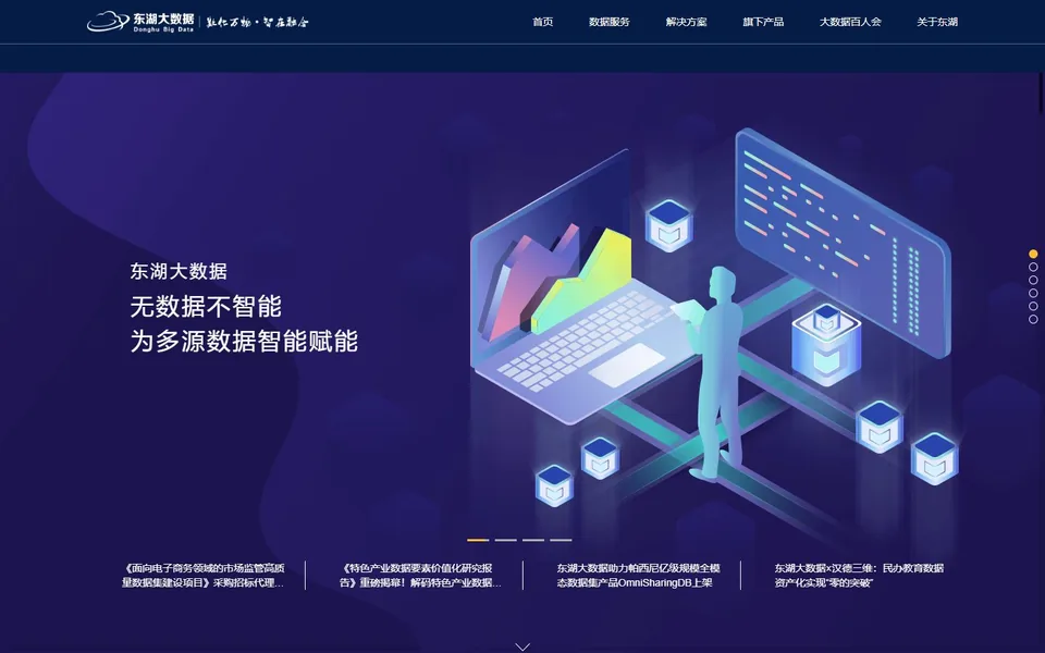 武汉东湖大数据官网首页截图，拍摄于2026-10-01